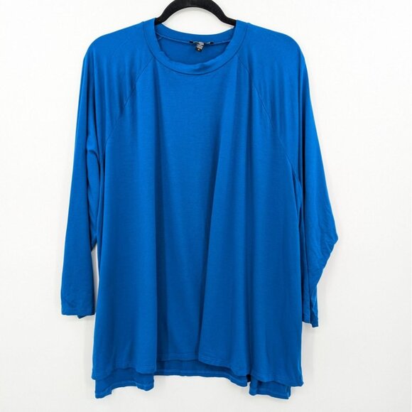 Eileen Fisher Reglan Tunic Women Size 3X Lyocell Blend Cozy Lagenlook Minimalist